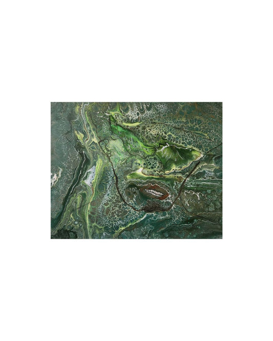 Camo Vibes - 16 x 20" Original | Personal Tribute Fluid Art