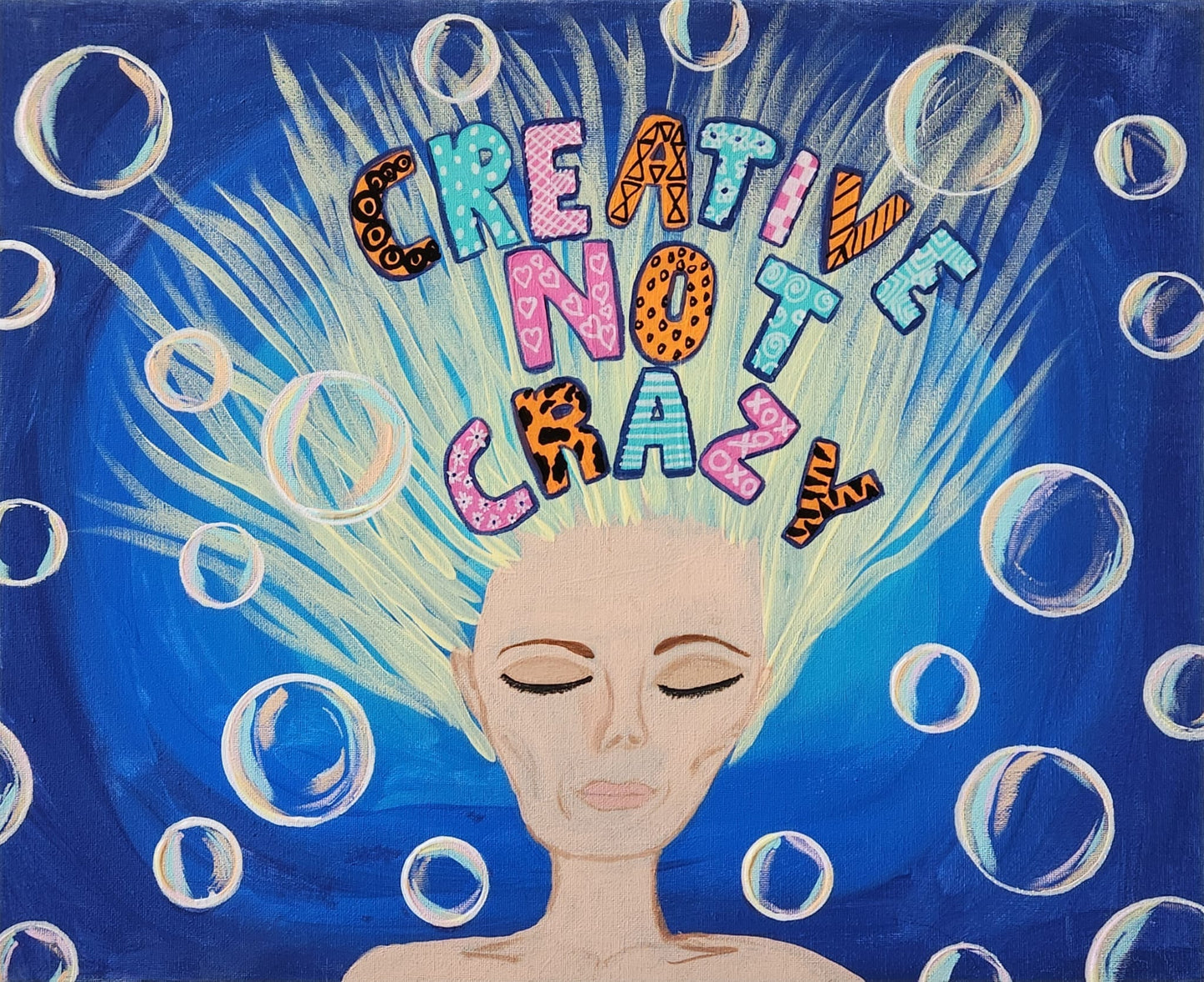 Creative Not Crazy - 16 x 20" Original | Playful Creative Art
