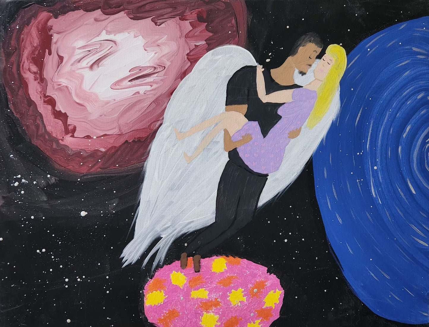 I Got You - 18 x 24" Original | Angelic Protection Healing Art