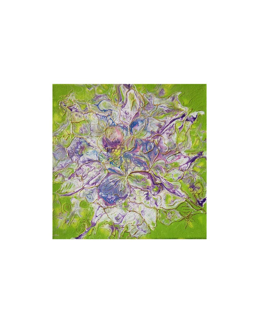 Spring Bouquet - 8 x 8" Original | Vibrant Floral Fluid Art