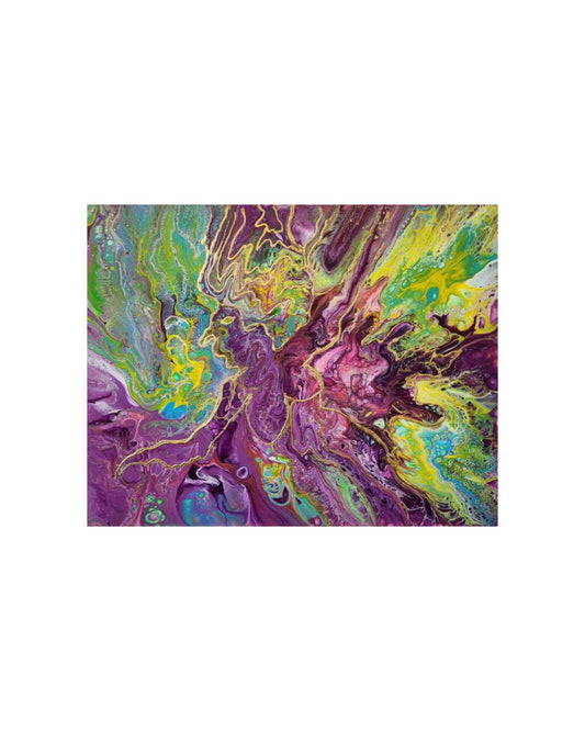Dancing with the Divine - 16 x 20" Original | Vibrant Woman Fluid Art