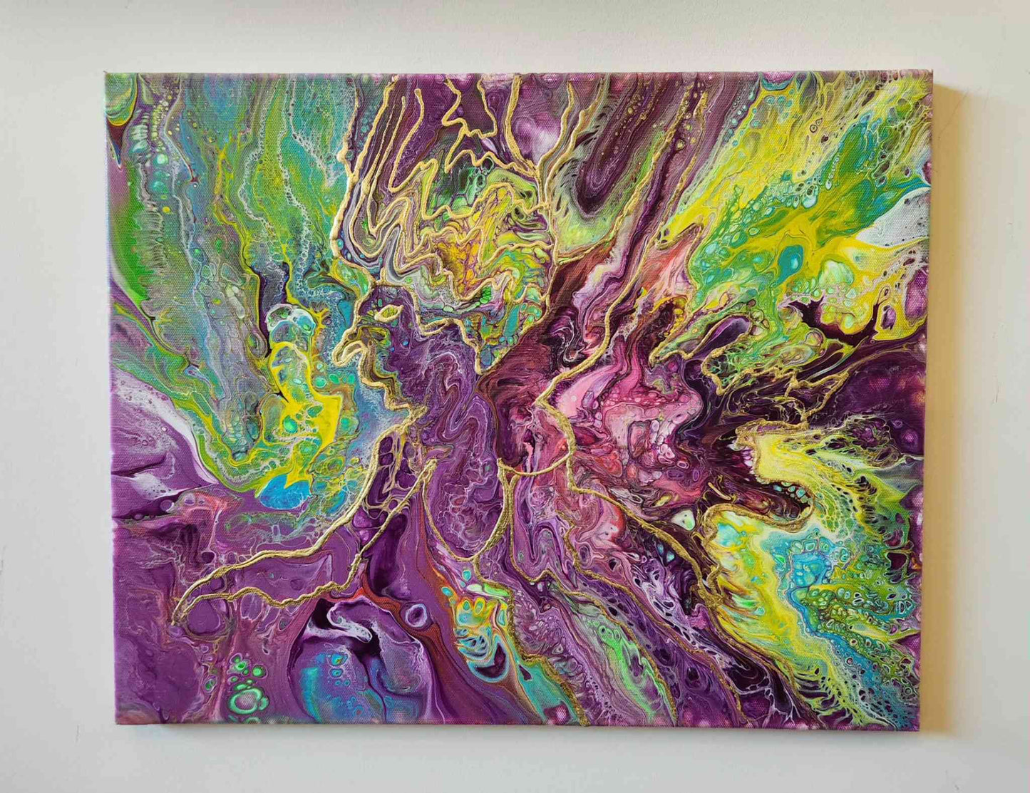 Dancing with the Divine - 16 x 20" Original | Vibrant Woman Fluid Art