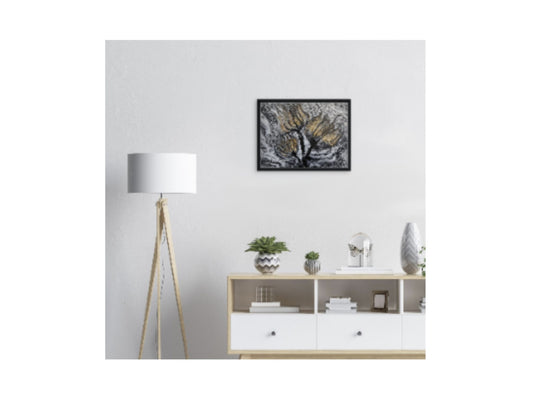 Trio of Golden Fire Blossoms – 18x24" Original