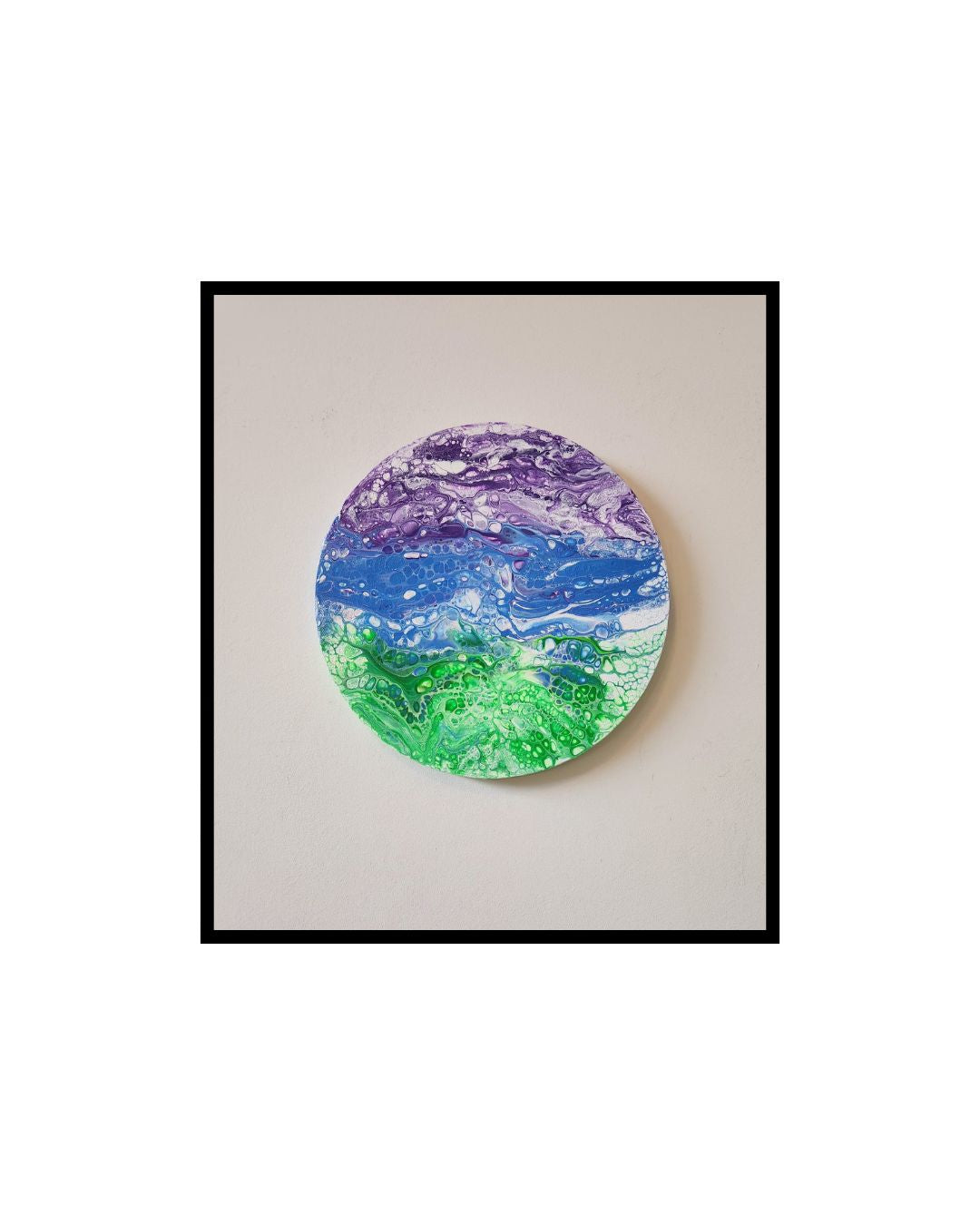 A Whole New World - 12" Round Original | Vibrant Cosmic Fluid Art