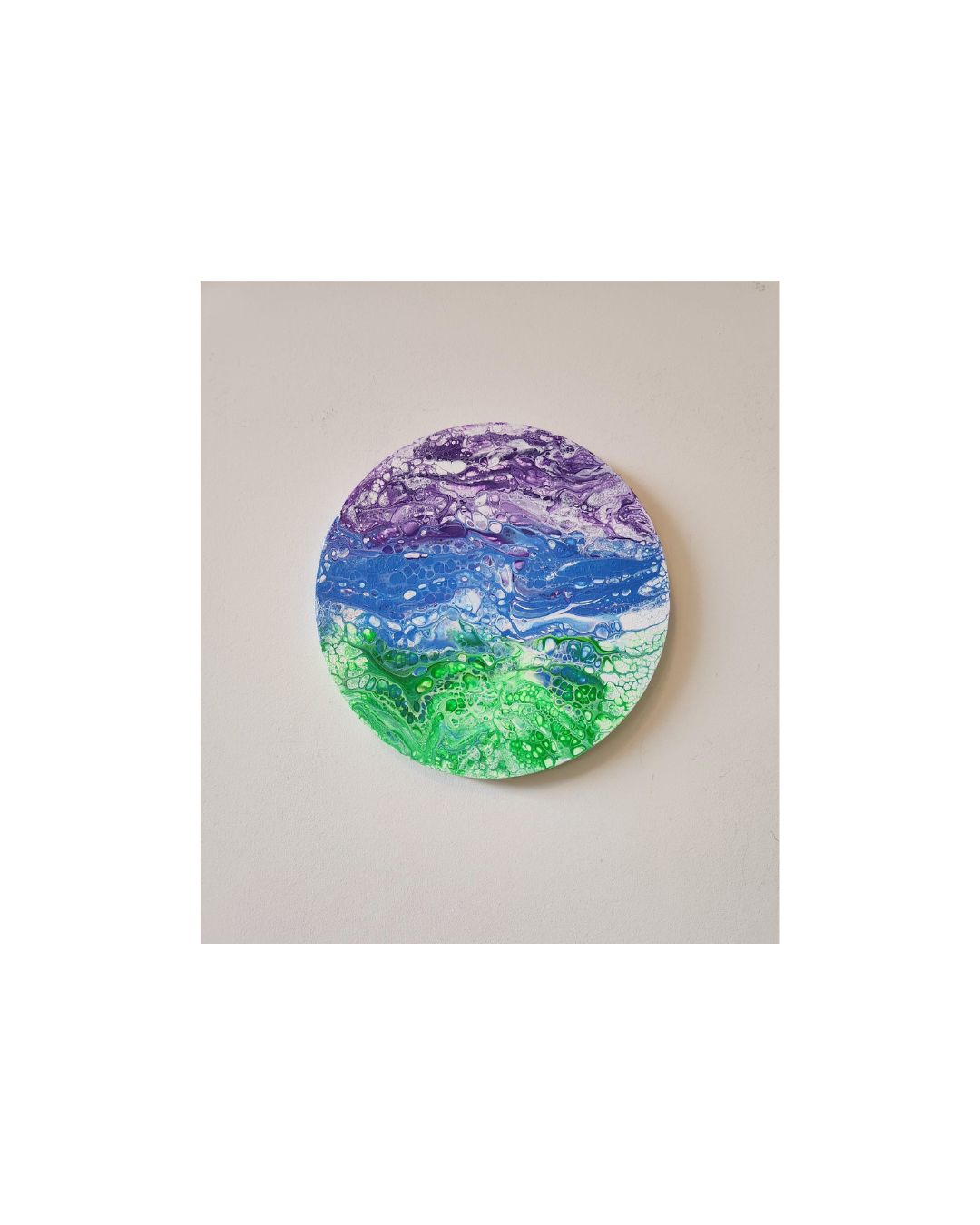 A Whole New World - 12" Round Original | Vibrant Cosmic Fluid Art