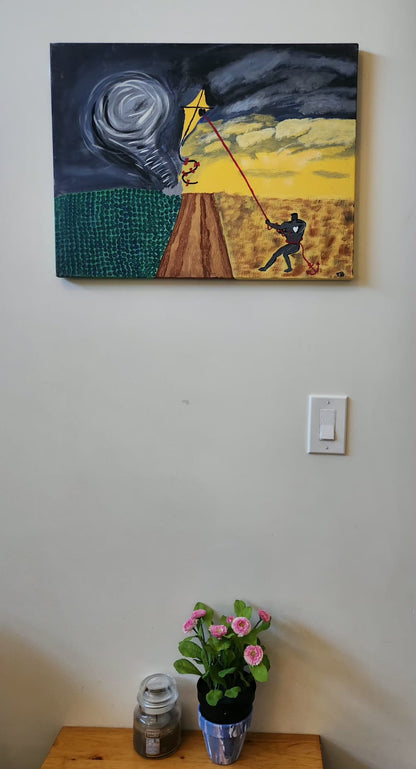 Anchored In - 18 x 24" Original | Emotional Strength Fluid Art