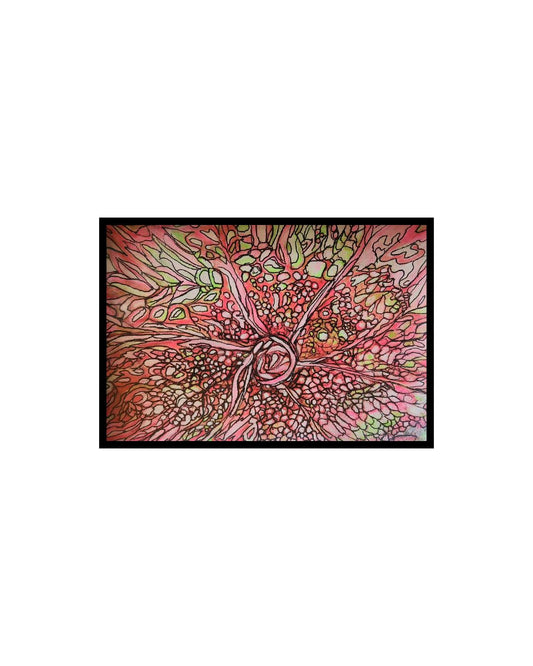 Aurora's Beauty - 5 x 7" Original | Neon Glow Fluid Art