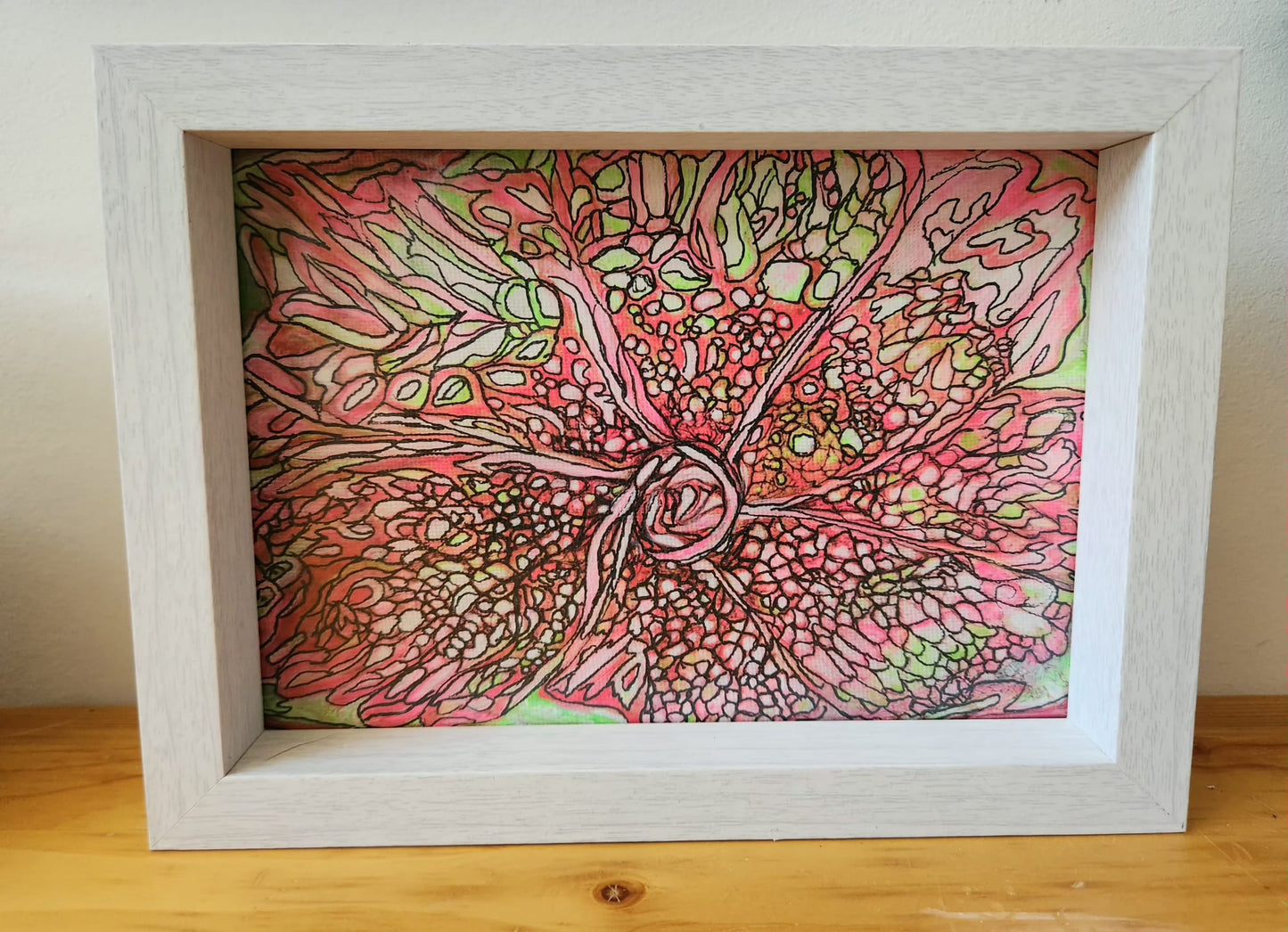 Aurora's Beauty - 5 x 7" Original | Neon Glow Fluid Art