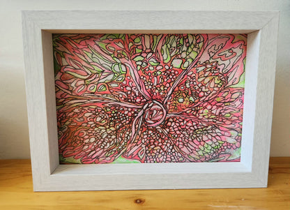 Aurora's Beauty - 5 x 7" Original | Neon Glow Fluid Art
