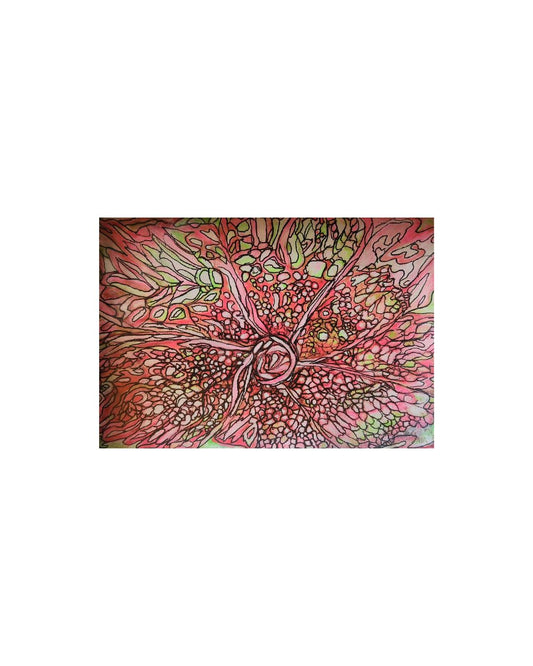 Aurora's Beauty - 5 x 7" Original | Neon Glow Fluid Art