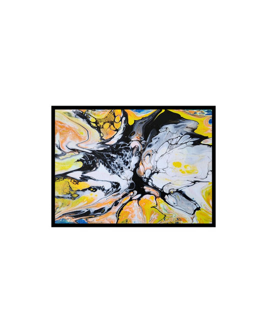Blossoming Super Nova - 5 x 7" Original | Vibrant Cosmic Fluid Art