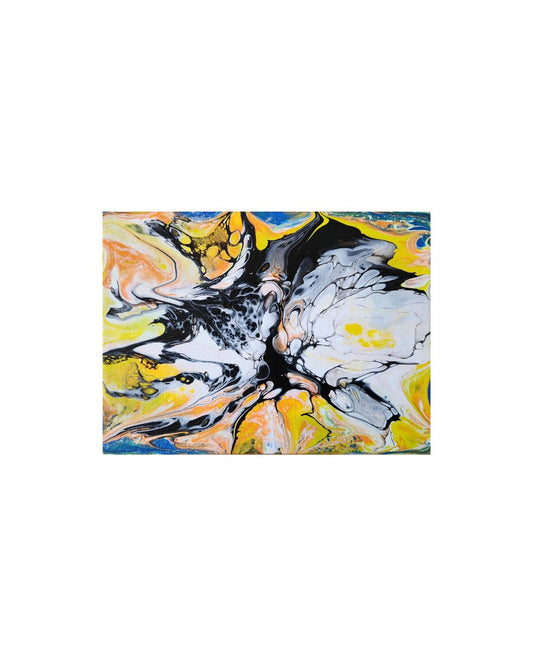 Blossoming Super Nova - 5 x 7" Original | Vibrant Cosmic Fluid Art