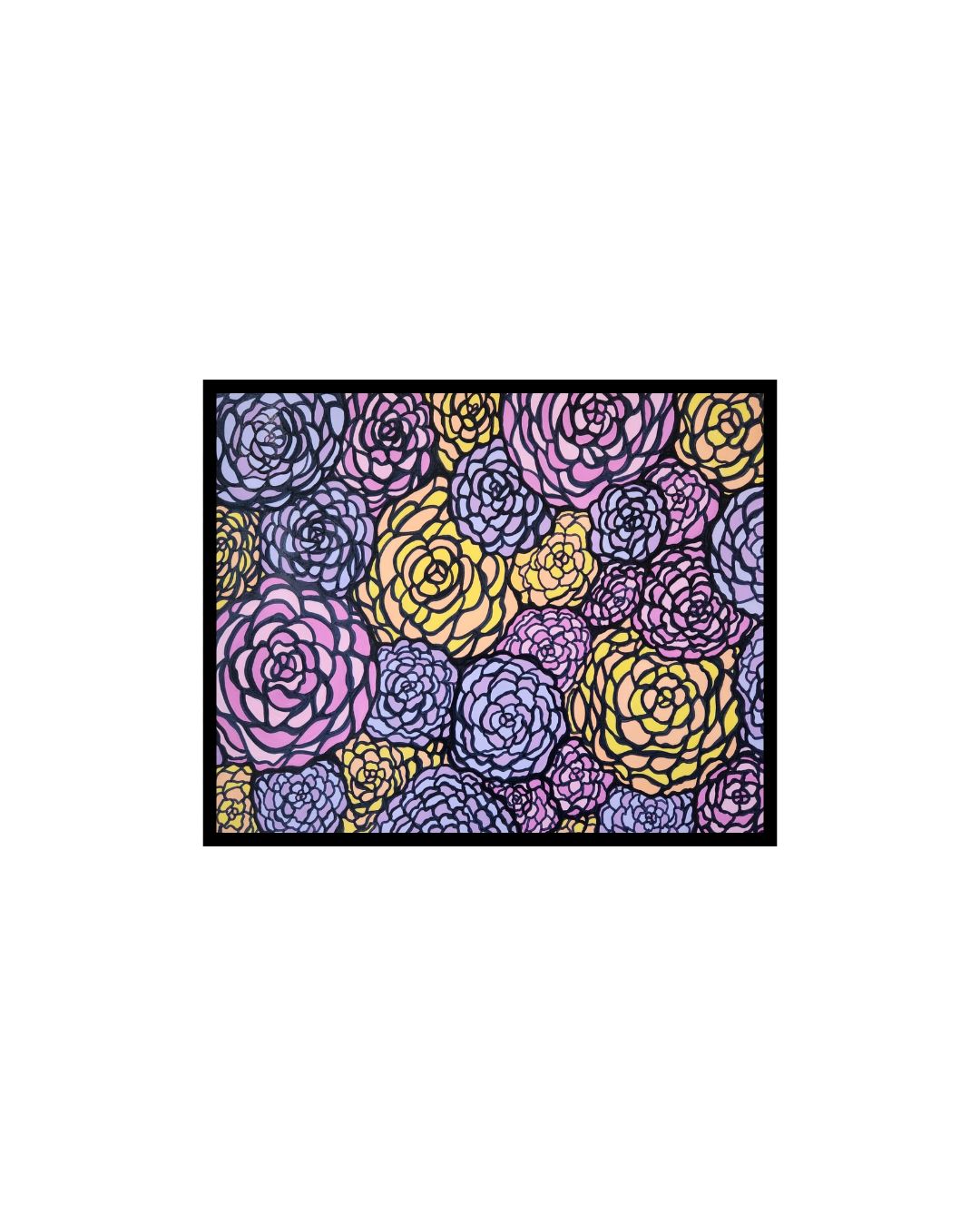 Bouquet of Dreams - 14 x 17" Original | Vibrant Floral Abstract Art