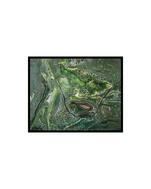 Camo Vibes - 16 x 20" Original | Personal Tribute Fluid Art