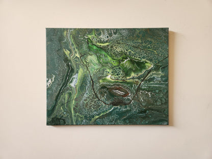 Camo Vibes - 16 x 20" Original | Personal Tribute Fluid Art