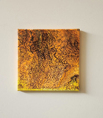 Can You See Me? - 8 x 8" Original | Interactive Hidden Image Fluid Art