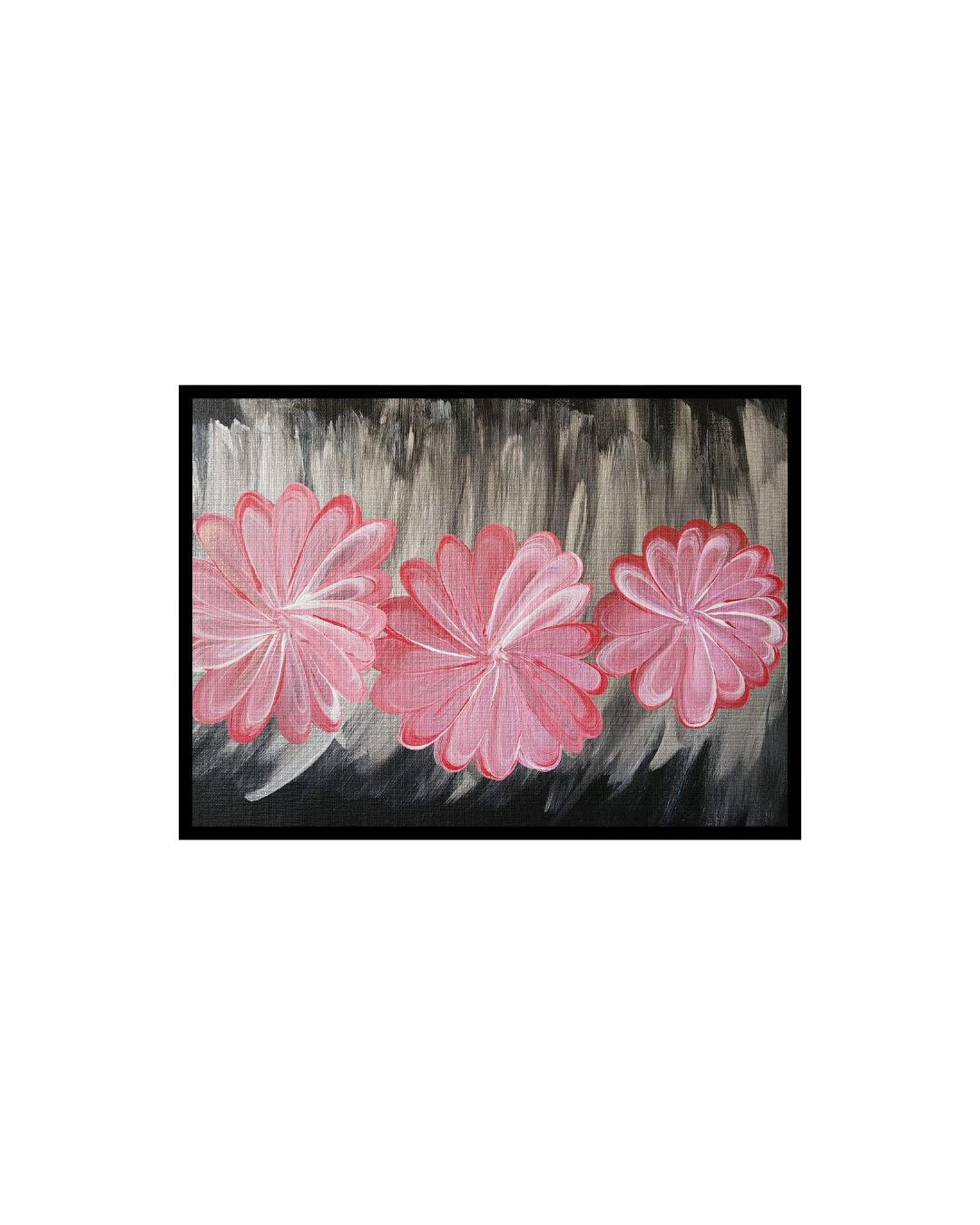 Daisies Dancing In the Dark - 12 x 16" Original | Playful Floral Art