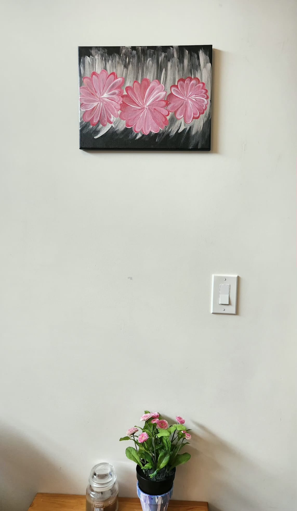 Daisies Dancing In the Dark - 12 x 16" Original | Playful Floral Art