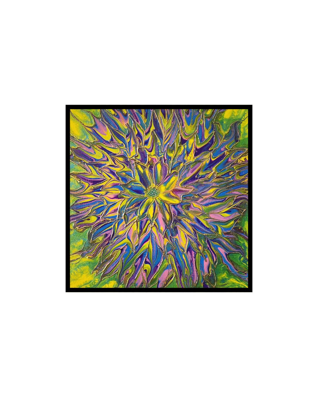Daisy Dimensions - 8 x 8" Original | Multidimensional Daisy Art