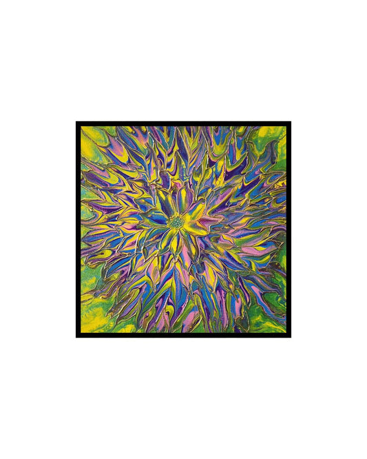 Daisy Dimensions - 8 x 8" Original | Multidimensional Daisy Art