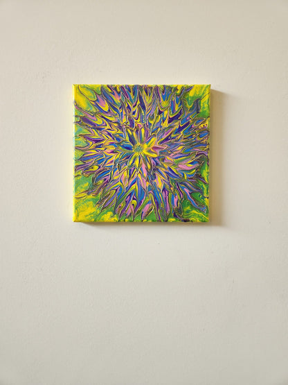 Daisy Dimensions - 8 x 8" Original | Multidimensional Daisy Art