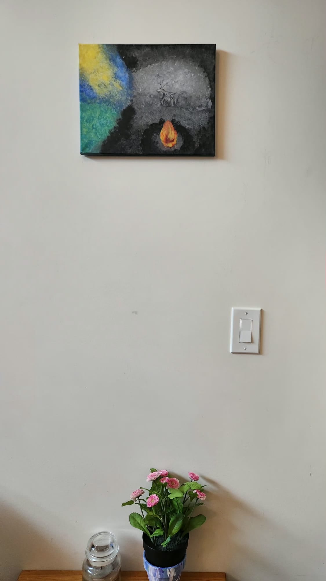 Distracted by Shadows - 11 x 14" Original | Plato's Cave Inspired Art