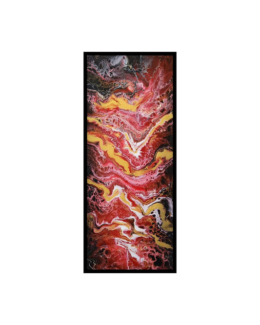 Dragon's Descent - 8 x 20" Original | Asian Dragon Fluid Art