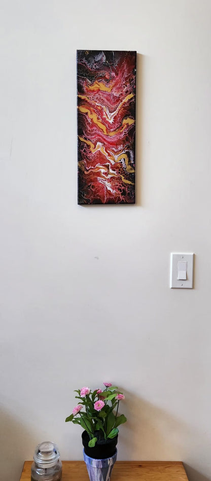 Dragon's Descent - 10 x 20" Original | Asian Dragon Fluid Art