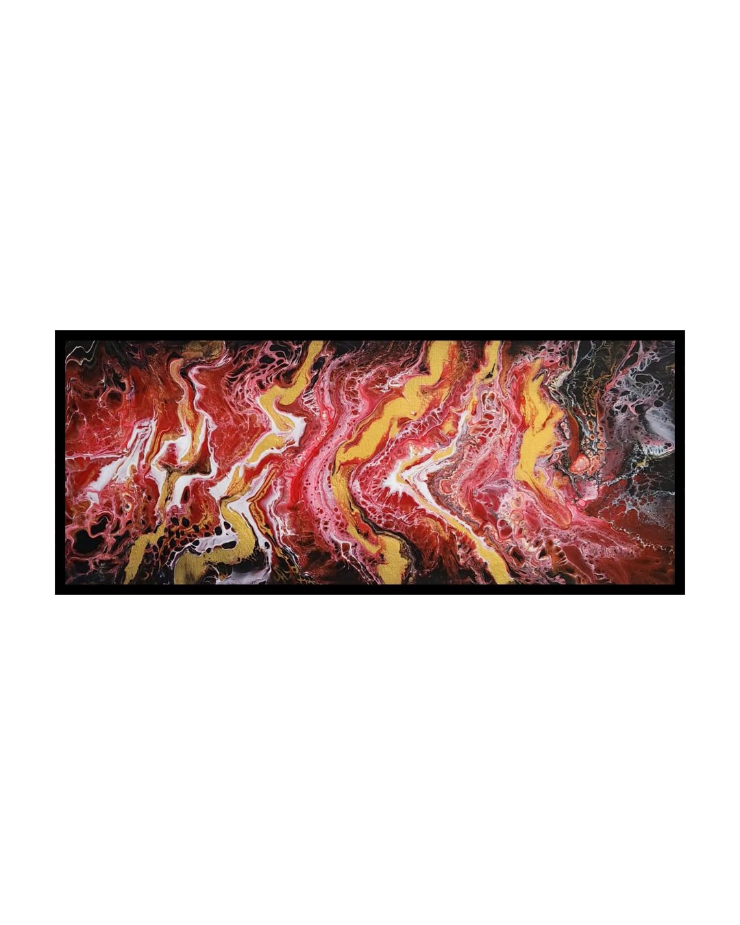 Dragon's Descent - 10 x 20" Original | Asian Dragon Fluid Art
