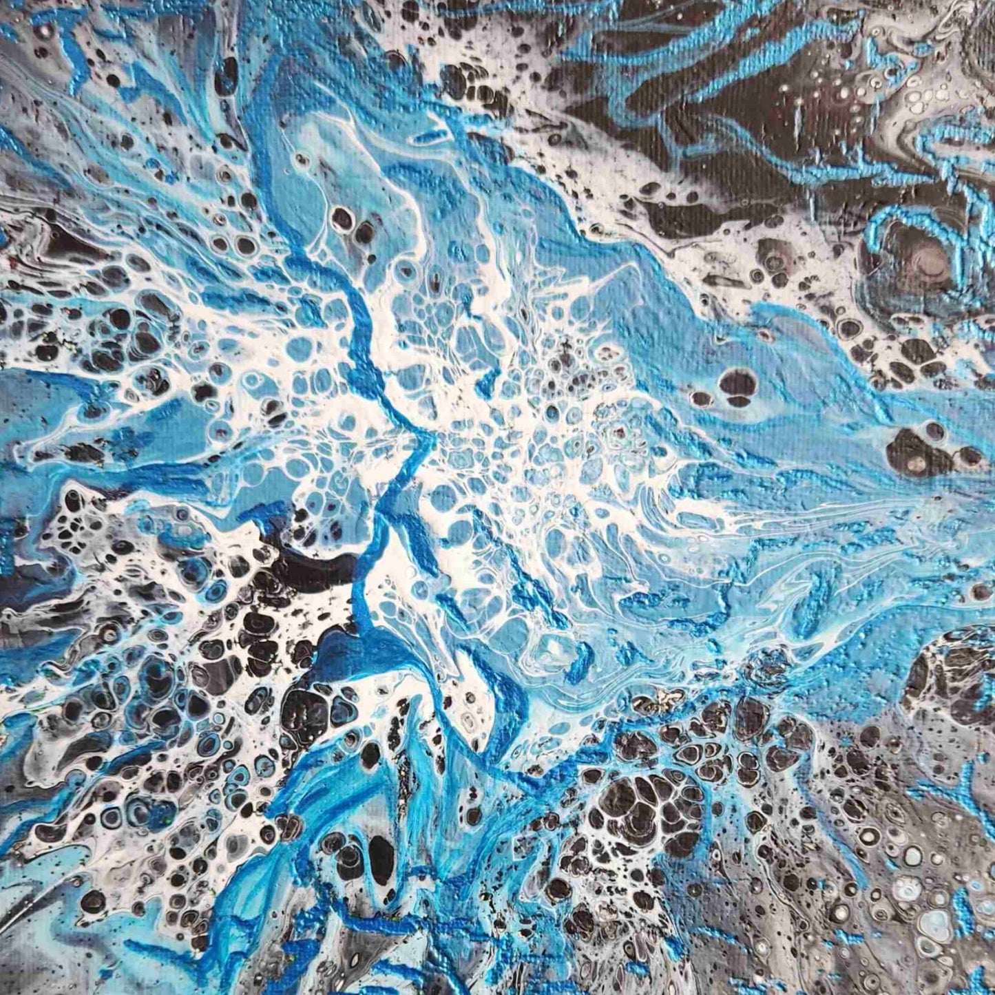 Energetic Splash 8x8" Original Acrylic on Canvas