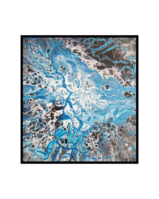 Energetic Splash 8x8" Original Acrylic on Canvas