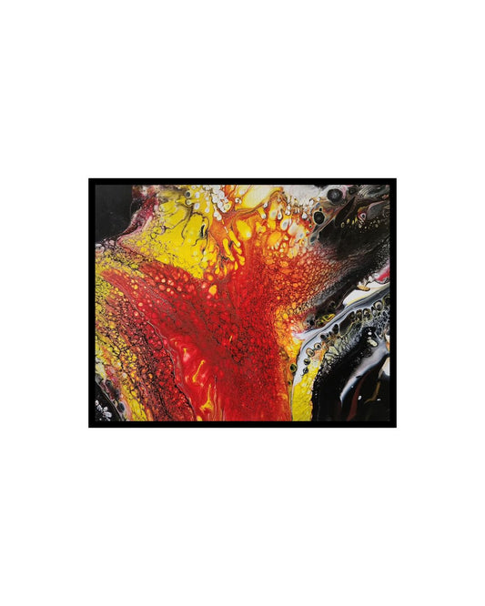 Eternal Flame - 11 x 14" Original | Fiery Fluid Art