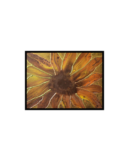 Harvest Glow - 12 x 16" Original | Golden Floral Fluid Art