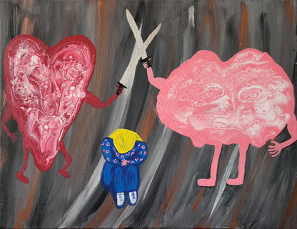 Head Over Heart - 11 x 14" Original | Healing Balance Art