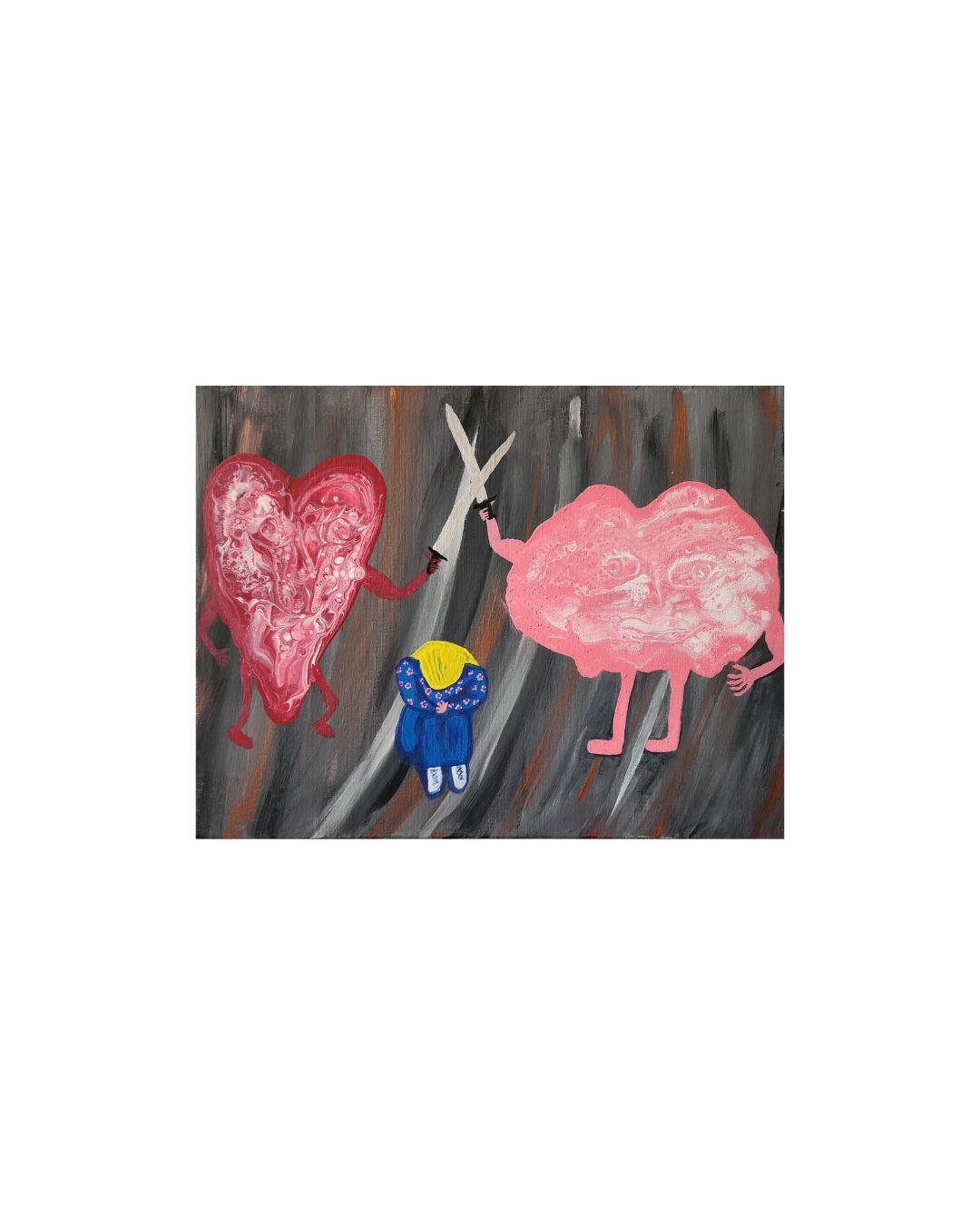 Head Over Heart - 11 x 14" Original | Healing Balance Art