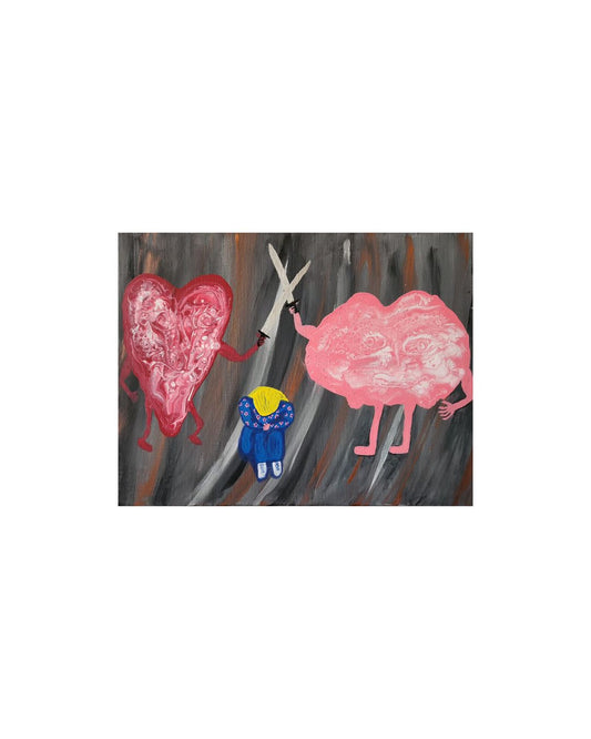 Head Over Heart - 12 x 16" Original | Healing Balance Art
