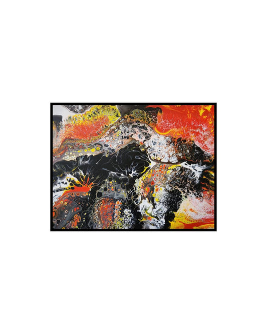 Hell's Fury - 16 x 20" Original | Bold Dynamic Fluid Art