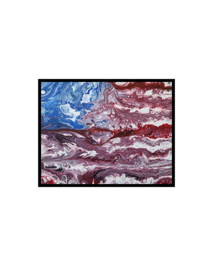 Home of The Brave - 16 x 20" Original | American Flag Fluid Art