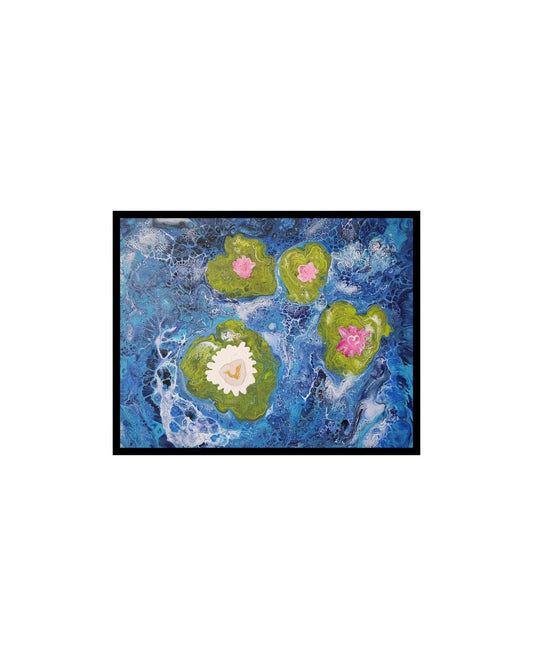 A Leap of Faith - 16 x 20" Original | Symbolic Lily Pad Art