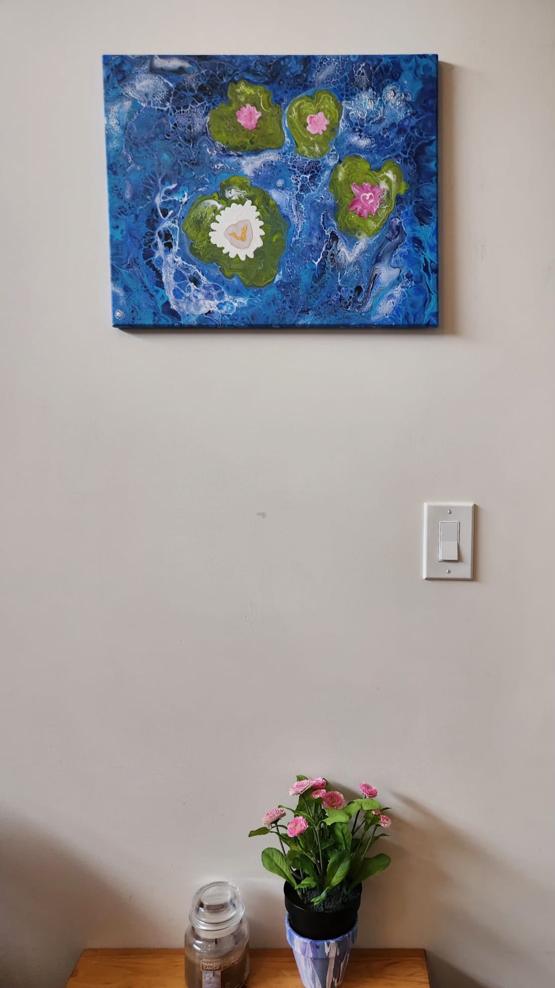 A Leap of Faith - 16 x 20" Original | Symbolic Lily Pad Art