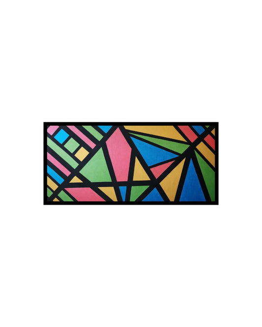 Overcoming Perfection - 24 x 48" Original | Bold Geometric Metallic Art