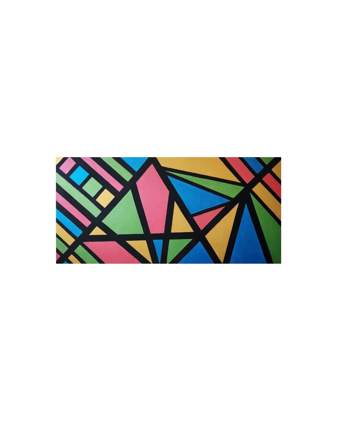 Overcoming Perfection - 24 x 48" Original | Bold Geometric Metallic Art