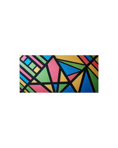 Overcoming Perfection - 24 x 48" Original | Bold Geometric Metallic Art