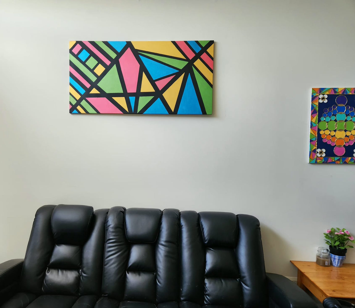 Overcoming Perfection - 24 x 48" Original | Bold Geometric Metallic Art