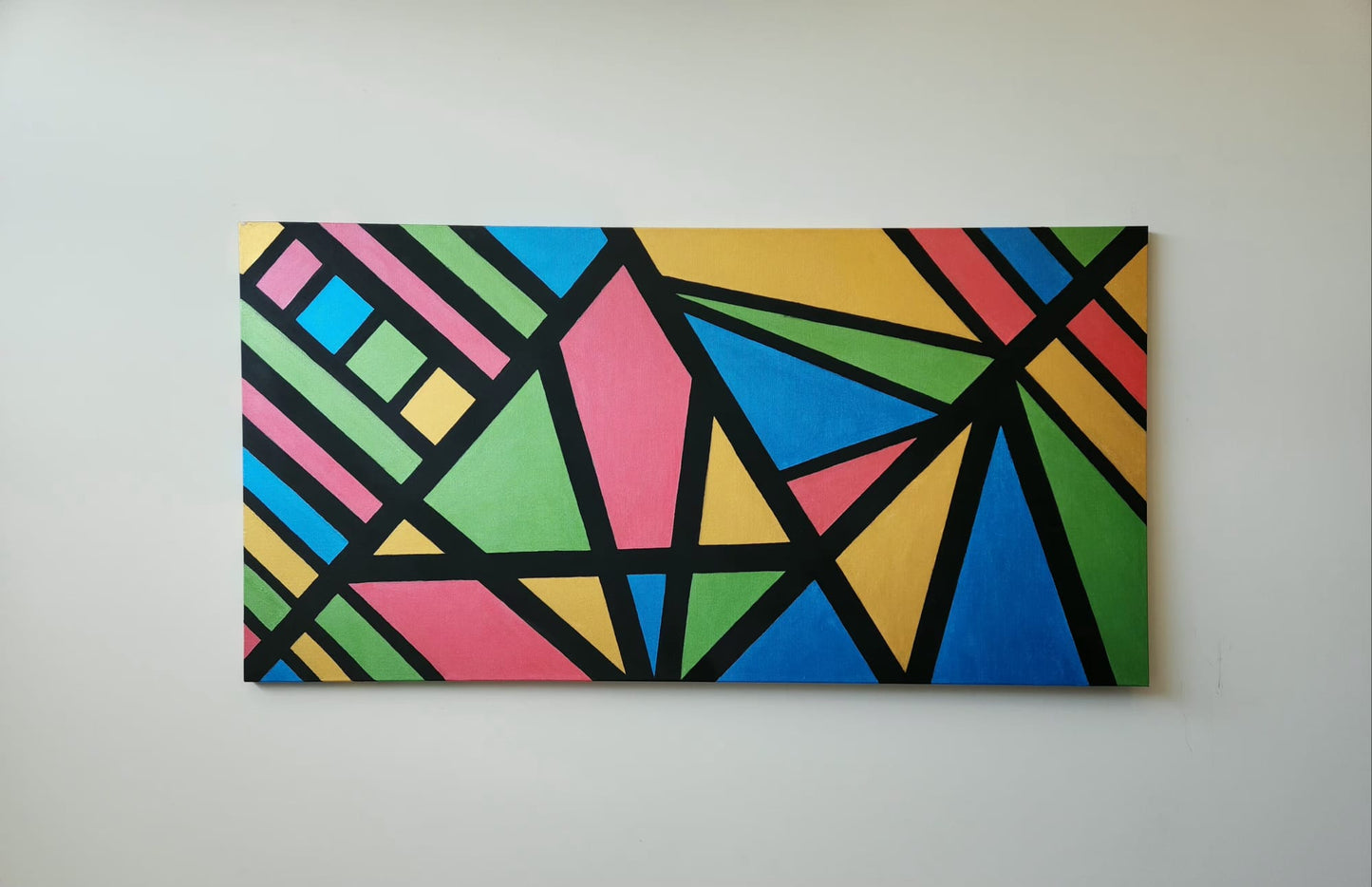 Overcoming Perfection - 24 x 48" Original | Bold Geometric Metallic Art