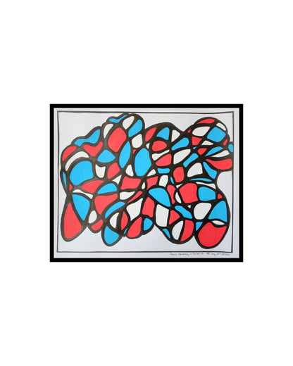 Peace, Harmony and Balance - 14 x 17" Original | Neuro-Geographic Abstract Art