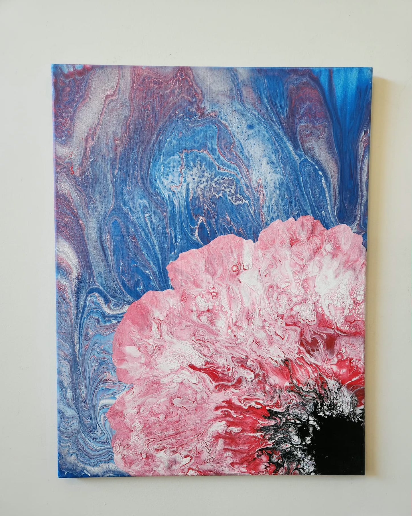 Poppy Perfection - 18 x 24" Original | Vibrant Poppy Fluid Art
