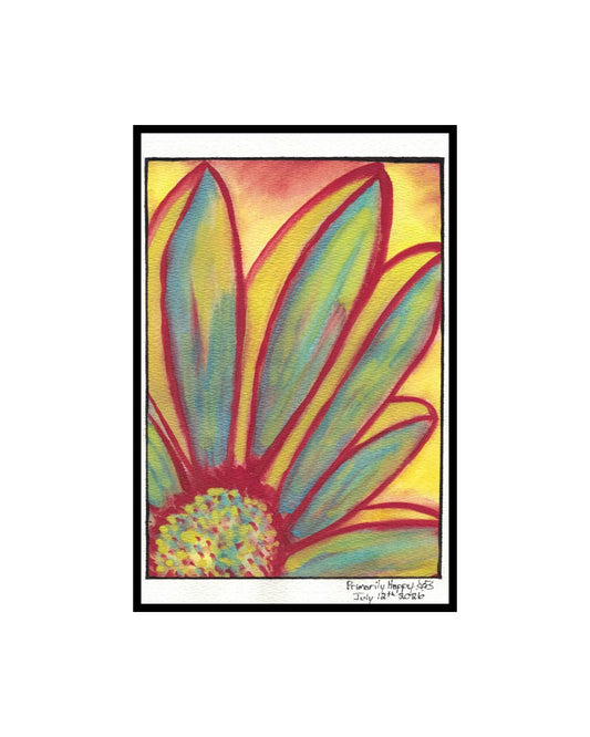 Primarily Happy - 9 x 12" Original | Vibrant Watercolor Flower Art