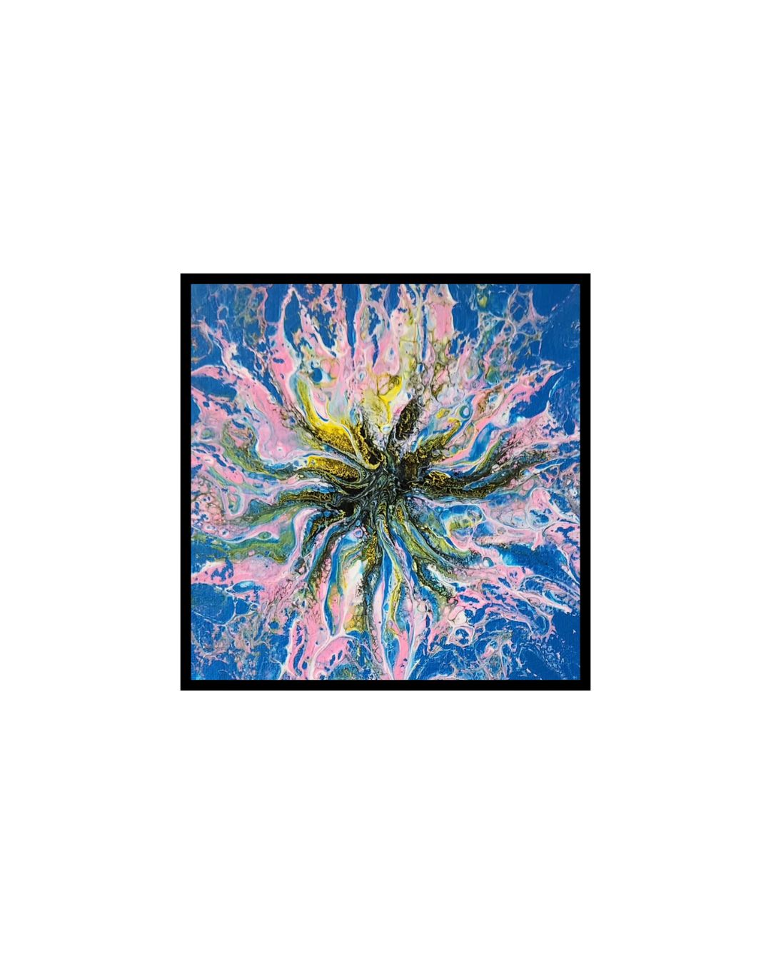 Radiant Vortex - 8 x 8" Original | Dynamic Swirling Fluid Art