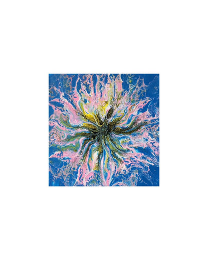 Radiant Vortex - 8 x 8" Original | Dynamic Swirling Fluid Art